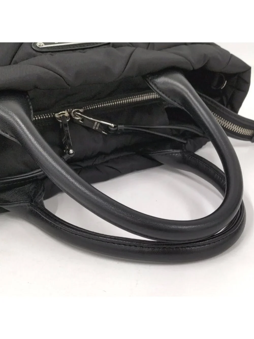 Prada Padded Tote Nylon Leather Black - Picture 4 of 9